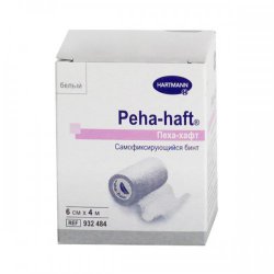 PЕНА-HAFT- когезивный, белый 1шт фиксирующий эластичный бинт 4мх6см