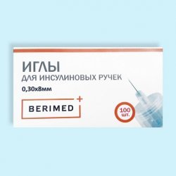 Иглы для инсулиновых шприц-ручек Berimed 30G-8mm, 31G-5mm, 31G-6mm, 31G-8mm, 32G-4mm