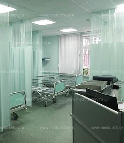 Готовая медицинская штора (Расцветка: голубая),  РУ Минздрава РФ