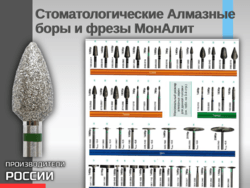 Стоматологические Алмазные боры и фрезы МонАлит