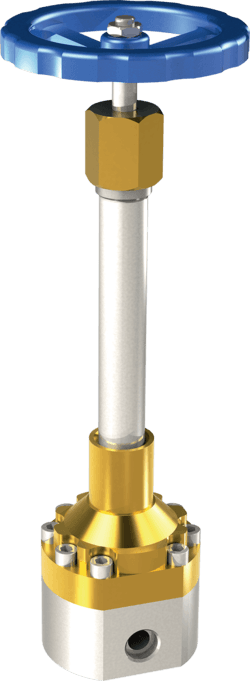 Клапан криогенный запорный проходной CADUCEUS