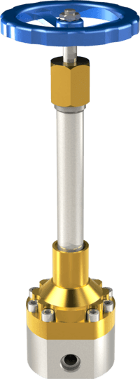 Клапан криогенный запорный проходной CADUCEUS