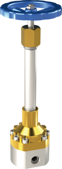 Клапан криогенный запорный проходной CADUCEUS