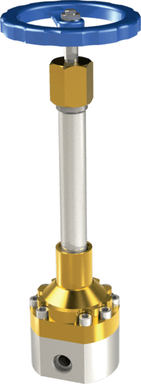 Клапан криогенный запорный проходной CADUCEUS