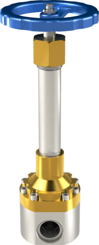 Клапан криогенный запорный проходной CADUCEUS