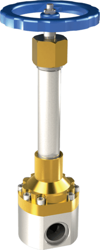 Клапан криогенный запорный проходной CADUCEUS