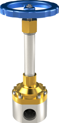 Клапан криогенный запорный проходной CADUCEUS