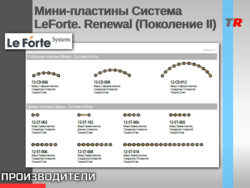Мини-пластины Система LeForte. Renewal (Поколение II)
