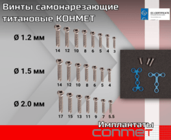 Самонарезающие винты для костной пластики
