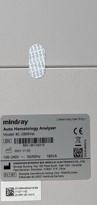 Ветеринарный гематологический анализатор Mindray BC-2800vet 