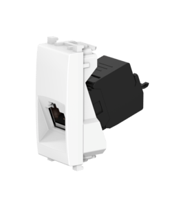 Розетка CADUCEUS ALING EXPERIENCE компьютерная, с модулем Keystone RJ45 8P8C cat.6A, FTP, модульная, экранированная, для скрытой проводки, механизм