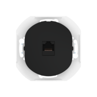 Розетка скрытой установки компьютерная CADUCEUS ALING EON с модулем Keystone RJ45 8P8C, cat.6A, UTP, механизм