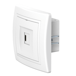 Розетка скрытой установки CADUCEUS ALING PRESTIGE USB, тип С, для зарядки 1-го устройства, 3А, 5В=, 250В~