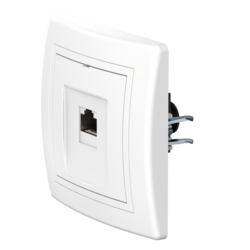 Розетка скрытой установки CADUCEUS ALING PRESTIGE компьютерная с модулем Keystone RJ45 8P8C, cat.6A, S/FTP