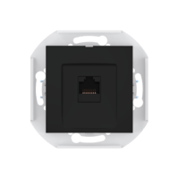Розетка скрытой установки CADUCEUS ALING PRESTIGE компьютерная с модулем Keystone RJ45 8P8C, cat.6, UTP, механизм