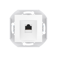 Розетка скрытой установки CADUCEUS ALING PRESTIGE компьютерная с модулем Keystone RJ45 8P8C, cat.6, FTP, механизм