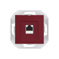 Розетка скрытой установки CADUCEUS ALING PRESTIGE компьютерная с модулем Keystone RJ45 8P8C, cat.6, FTP, механизм