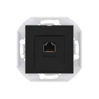 Розетка скрытой установки CADUCEUS ALING PRESTIGE компьютерная с модулем Keystone RJ45 8P8C, cat.6, FTP, механизм