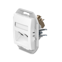 Розетка скрытой установки CADUCEUS ALING PRESTIGE двойная компьютерная с модулями Keystone RJ45 8P8C, cat.6, FTP, механизм