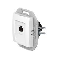 Розетка скрытой установки CADUCEUS ALING PRESTIGE компьютерная с модулем Keystone RJ45 8P8C, cat.6A, UTP, механизм