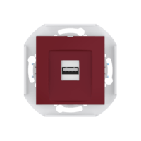 Розетка скрытой установки CADUCEUS ALING PRESTIGE с модулем Keystone USB 2.0 тип А-А, 250В~, механизм