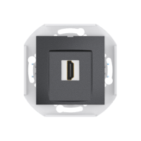Розетка скрытой установки CADUCEUS ALING PRESTIGE с модулем Keystone HDMI тип A-A, механизм