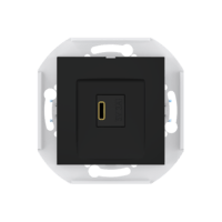 Розетка скрытой установки CADUCEUS ALING PRESTIGE USB, тип С, для зарядки, 1-го устройства, 3А, 5В=, 250В~, механизм