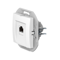 Розетка скрытой установки CADUCEUS ALING PRESTIGE компьютерная с модулем Keystone RJ45 8P8C, cat.6A, S/FTP, механизм