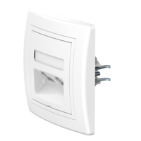 Розетка скрытой установки CADUCEUS ALING PRESTIGE с модулями Keystone 2хRJ12 6P4C, двойная, телефонная