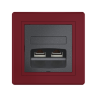 Розетка скрытой установки CADUCEUS ALING PRESTIGE двойная, компьютерная с модулями Keystone RJ45 8P8C, cat.5e, UTP