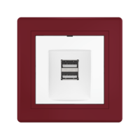 Розетка скрытой установки CADUCEUS ALING PRESTIGE двойная, USB, тип А, для зарядки устройств, 2,1А, 5В=, 250В~