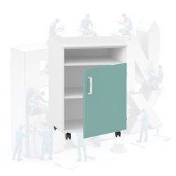 Тумба медицинская с нишей в верхней части ПЛ-ТПр40