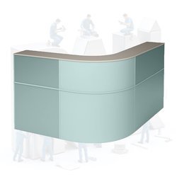 Пост медсестры угловой радиусный ПМ-ПМ4