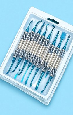 Набор стоматологических инструментов ( кюреты,экскаваторы, шпатели, гладилки,скейлеры)