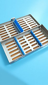 Стоматологическая кассета  с разделителями для стерилизации и хранения инструментов