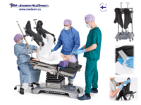 Опоры для ног с пневмоприводом типа "стремя", "сапожки", "башмаки" для операционного стола для урологии / проктологии